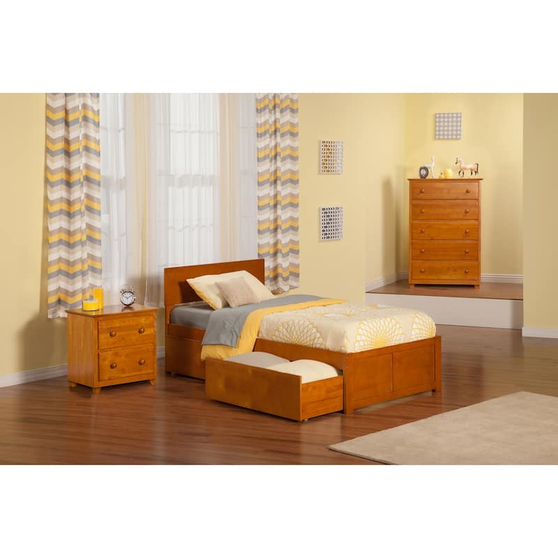 Glam Platform Bed with Drawers - Grey Modern Bed Frame - Storage Bed - HomeStock Global