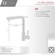 preview thumbnail 16 of 23, STYLISH Kitchen Sink Faucet Single Handle Pull Down Dual Mode in Stainless Steel - Faucet Height: 12 5/8" | Spout Height: 11"