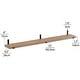 preview thumbnail 4 of 11, Wallniture Forte 72 in Floating Shelves, 2 Pcs, Burnt, Wood
