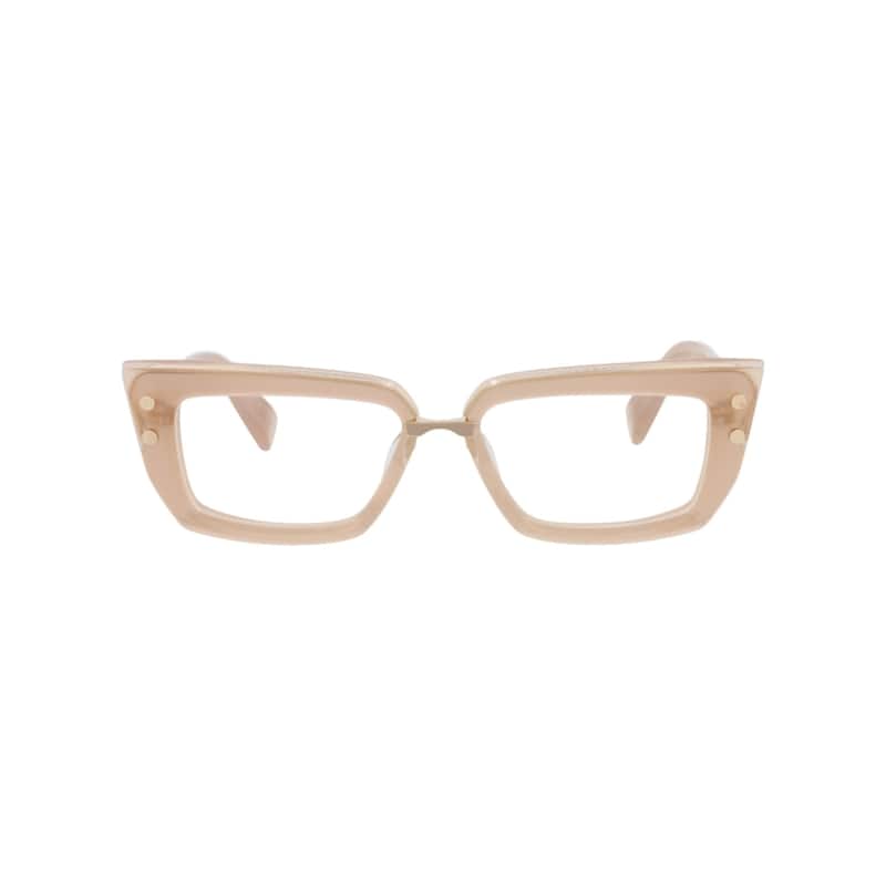 Balmain Cat Eye-Frame Acetate Optical Frames - Nude Nude Transparent - Nude Nude Transparent - Beige