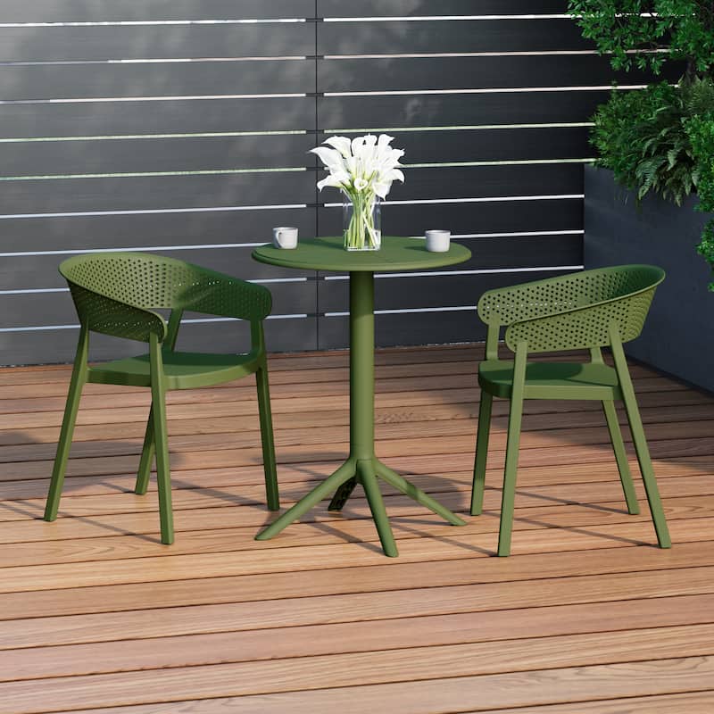 Frond and Form 2-Person Outdoor Round Dining Set