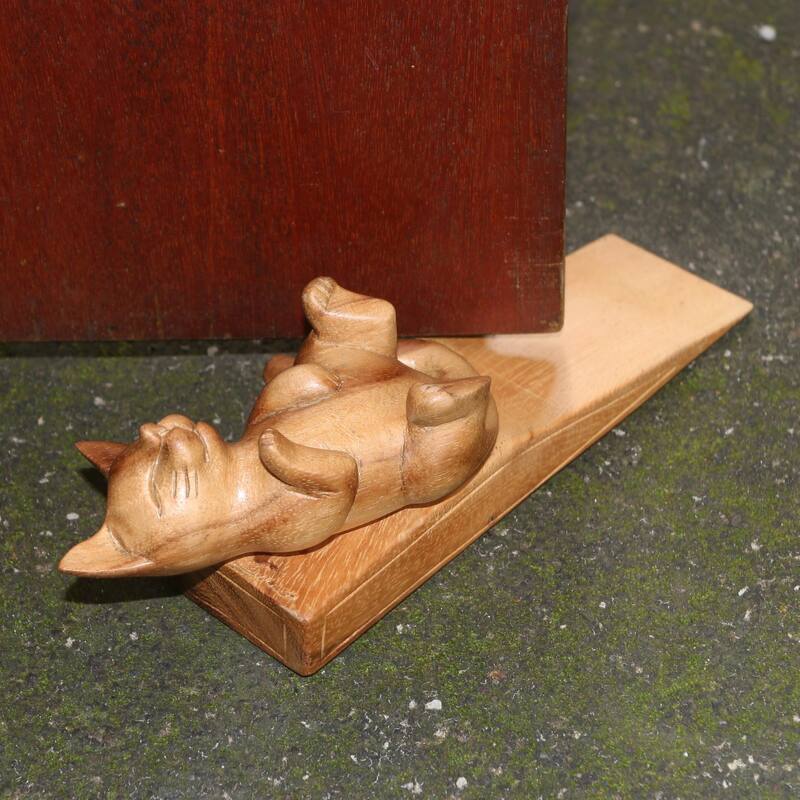 Novica Handmade After You Wood Door Stop