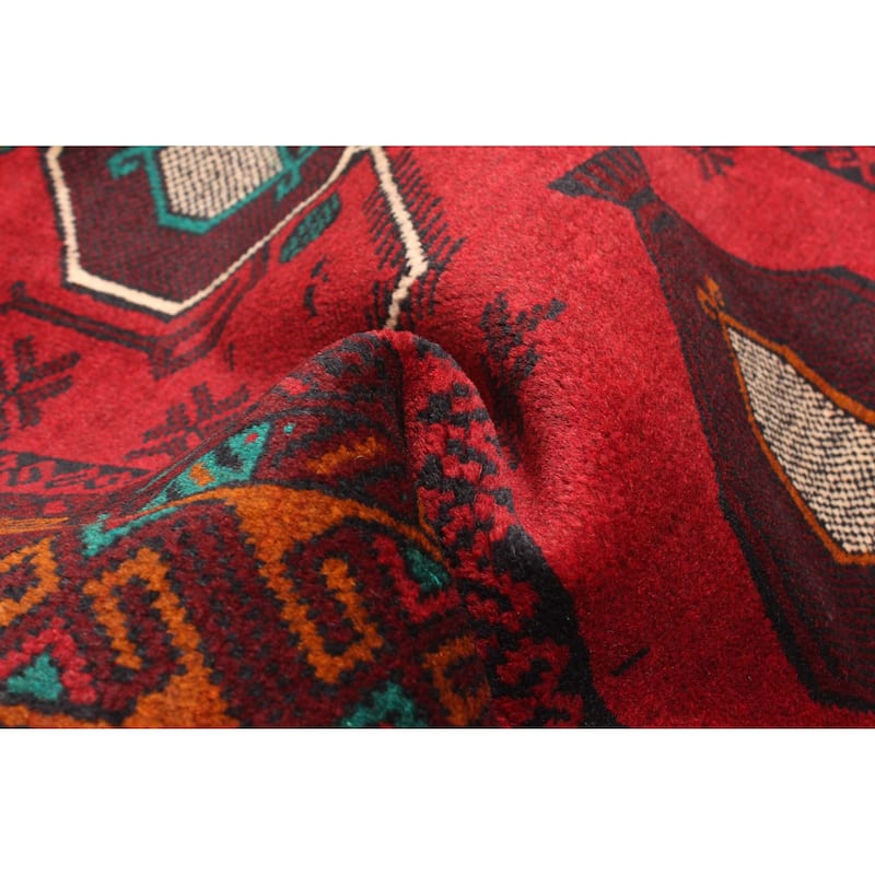 ECARPETGALLERY Hand-knotted Teimani Dark Red Wool Rug - 2'6 x 4'2