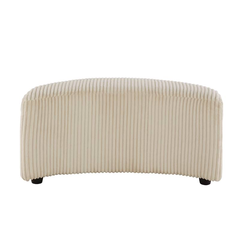 Sligo Oversized Wale Corduroy Swivel Accent Chair with Furry Channel Pillow and Ottoman by iNSPIRE Q Bold