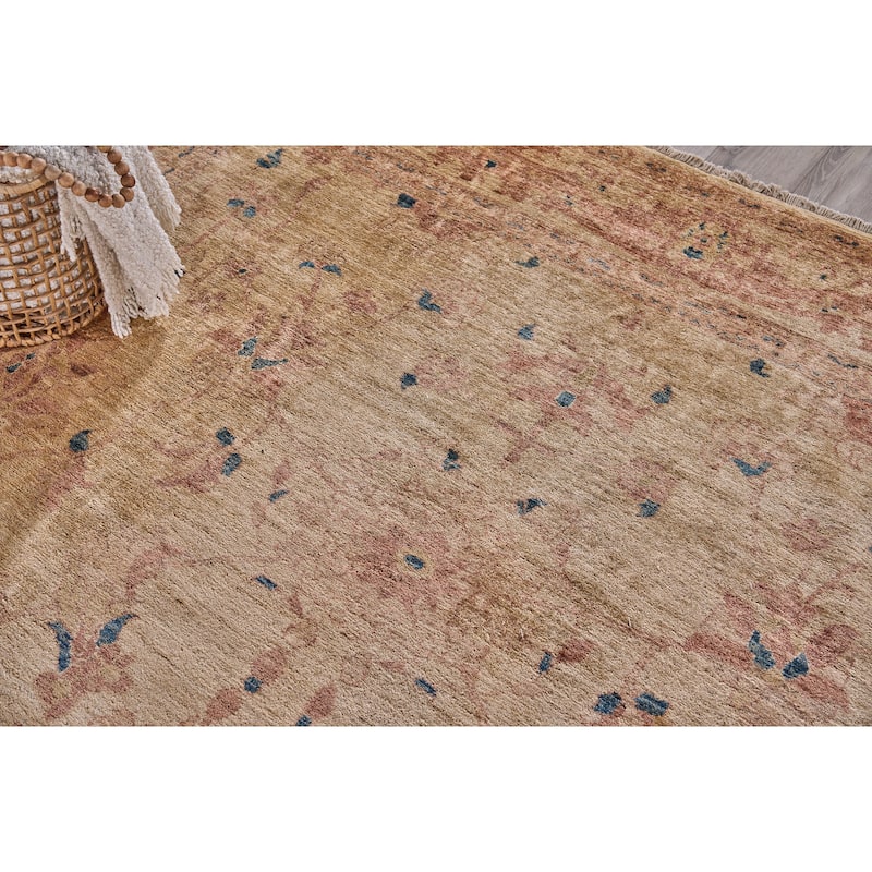 EXQUISITE RUGS ONE-OF-A-KIND Antique Weave Ziegler Hand Knotted BEIGE Rug - 10'9"x13'6"