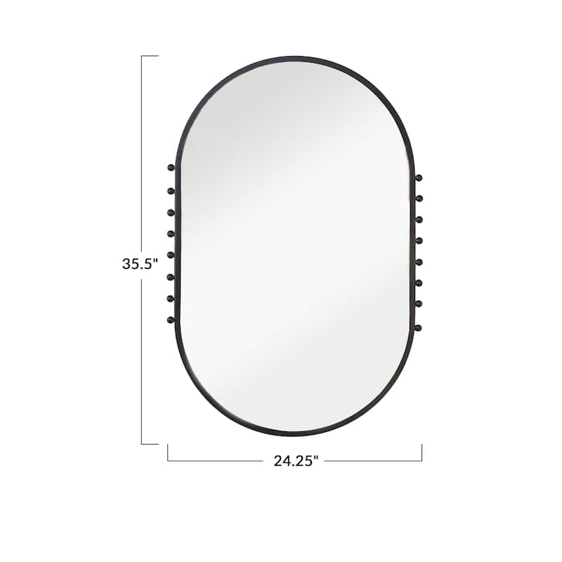 Metal Framed Wall Mirror with Balls