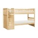 preview thumbnail 2 of 4, Catherine Twin over Twin Bunk Bed, Storage Step, Natural Brown, Solid Wood