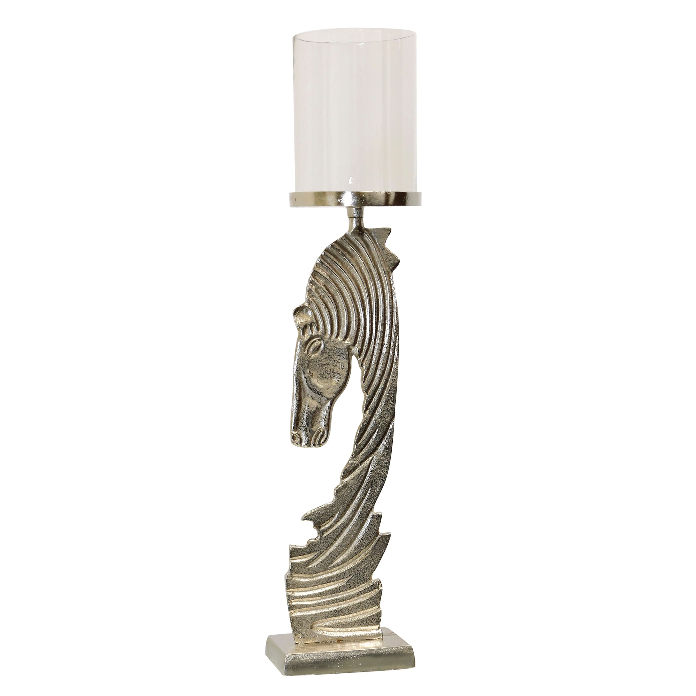 StyleCraft Equinox Horse Candle Holder - Nickel Plated