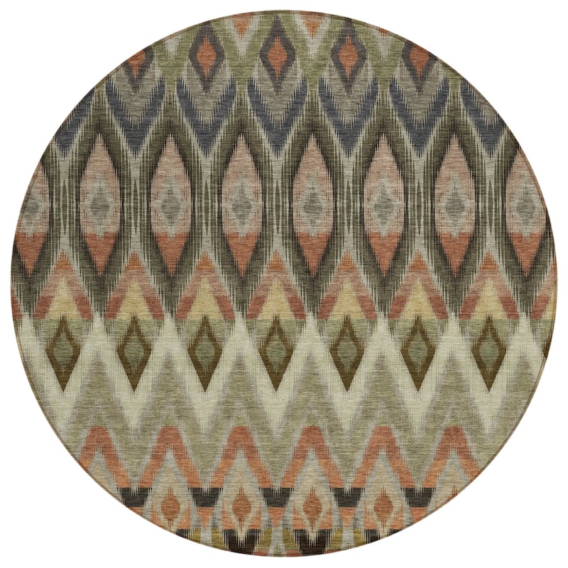 Machine Washable Indoor/ Outdoor Chantille Geometric Boho Rug