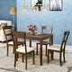 preview thumbnail 6 of 9, 5 Piece Dining Table Set Industrial Wooden Kitchen Table and 4 Chairs Brown