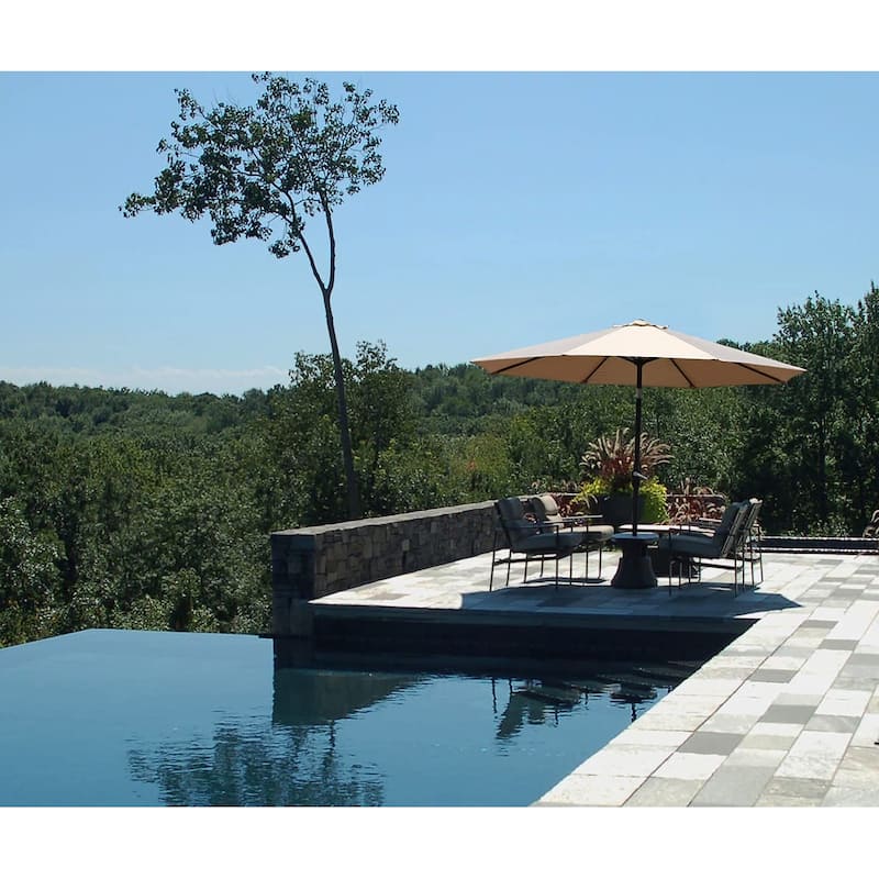 9FT Outdoor Market Patio Umbrella with Push Button Tilt and Crank,Table Umbrella,Swimming Pool Umbrella