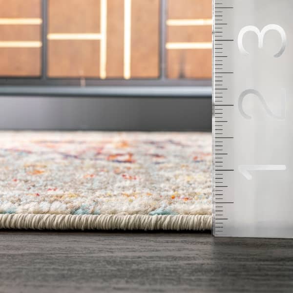 dimension image slide 1 of 2, Nuloom Distressed Persian Sarita Area Rug