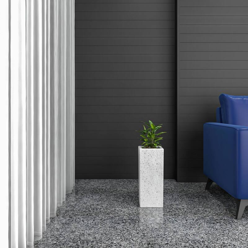 Modern Tall Square in Fiberstone and MGO Clay Planter Terra Series