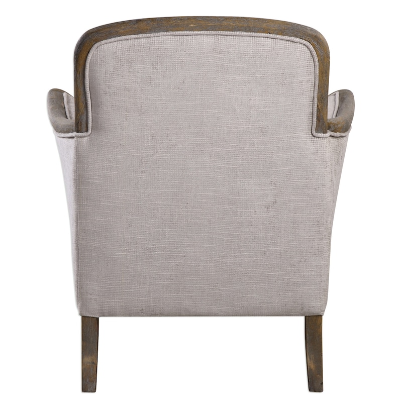 Uttermost Brittoney 32 Inch Tall Wood Framed Arm Chair with Fabric