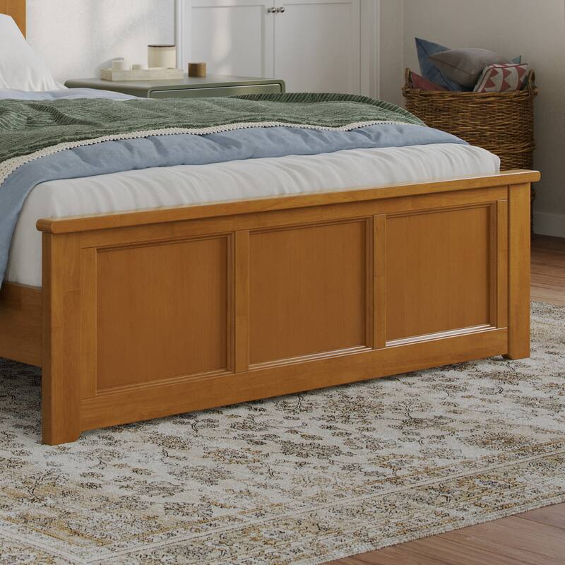 Charlotte Solid Wood Low Profile Platform Bed with Matching Footboard