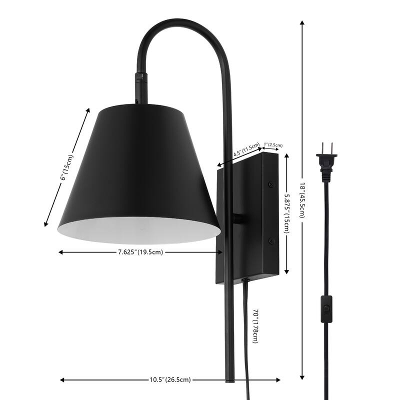 SAFAVIEH Lighting Soghra 11-inch Wall Sconce (LED Bulbs Included) - 7.6 In. W x 10.5 In. D x 18 In. H - 8Wx11Dx18H