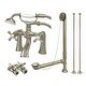 preview thumbnail 6 of 4, Vintage Deck Mount Clawfoot Tub Faucet Package Brushed Nickel