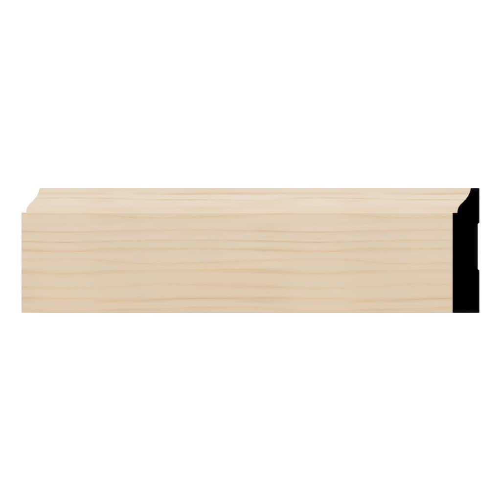 WM623: 9/16-in D x 3-1/4-in W x 96-in L Americraft Solid Hardwood Stain Grade Ogee Base Moulding