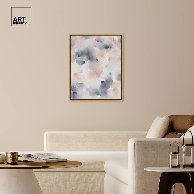 Art Remedy Fluff And Cotton Framed Watercolor Boho Abstracts