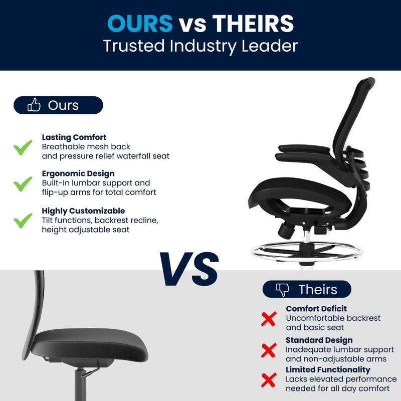 Mid-Back Swivel Office Chair with Adjustable Foot Ring