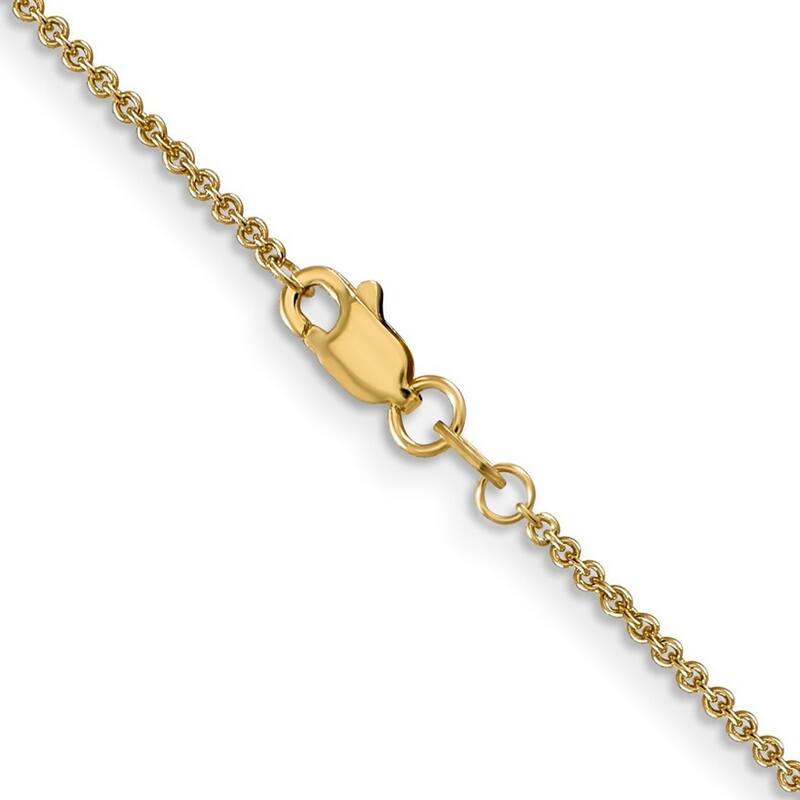 Curata 14k Yellow Gold 1.4mm Round Cable Chain Necklace Options: 16 18 20