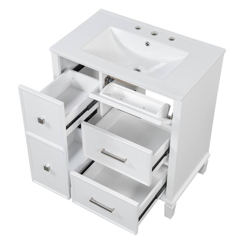 Sophisticated Bathroom Vanity with Innovative Drawer Design and Ample Storage