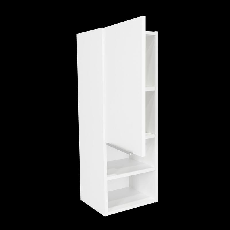 TUHOME Mila Wall-Mounted Bathroom Medicine Cabinet with Open & Closed Storage