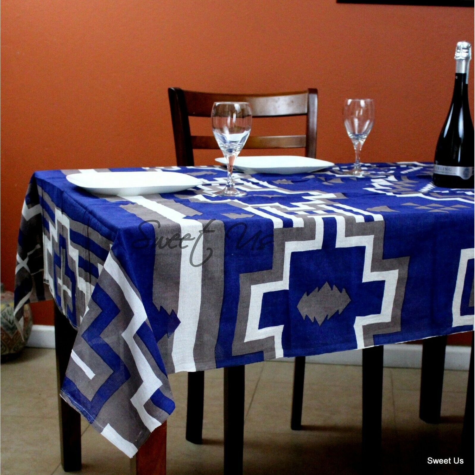 Cotton Native American Aztec Tablecloth Rectangle