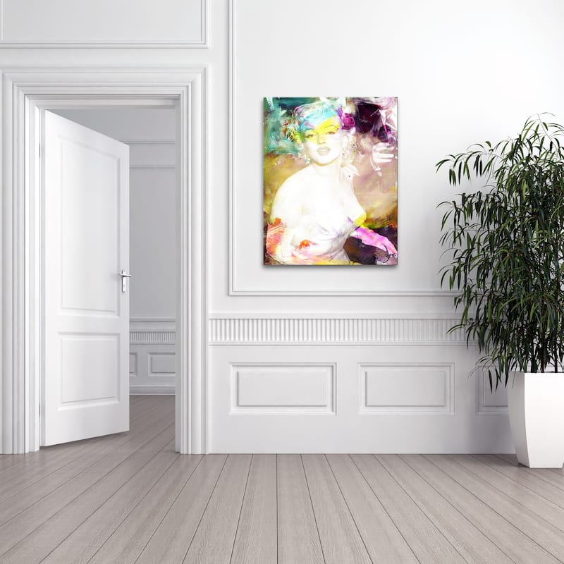 'Marilyn' Abstract Wrapped Canvas Wall Art