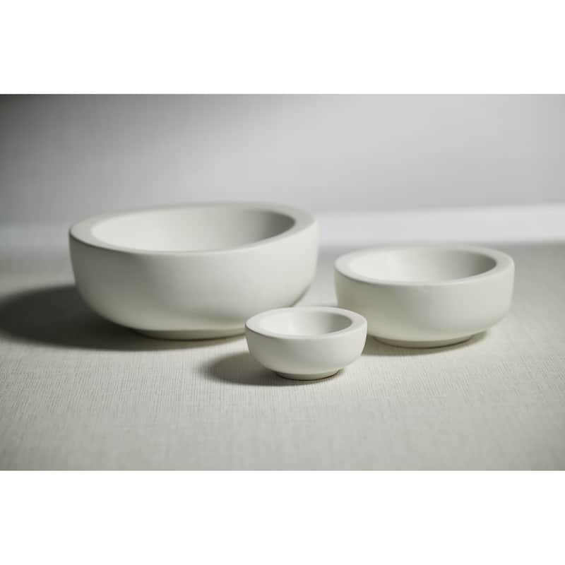 Modica 7.25" Soft Organic Shape Ceramic Bowls, Set of 2 - 7.25" x 3"