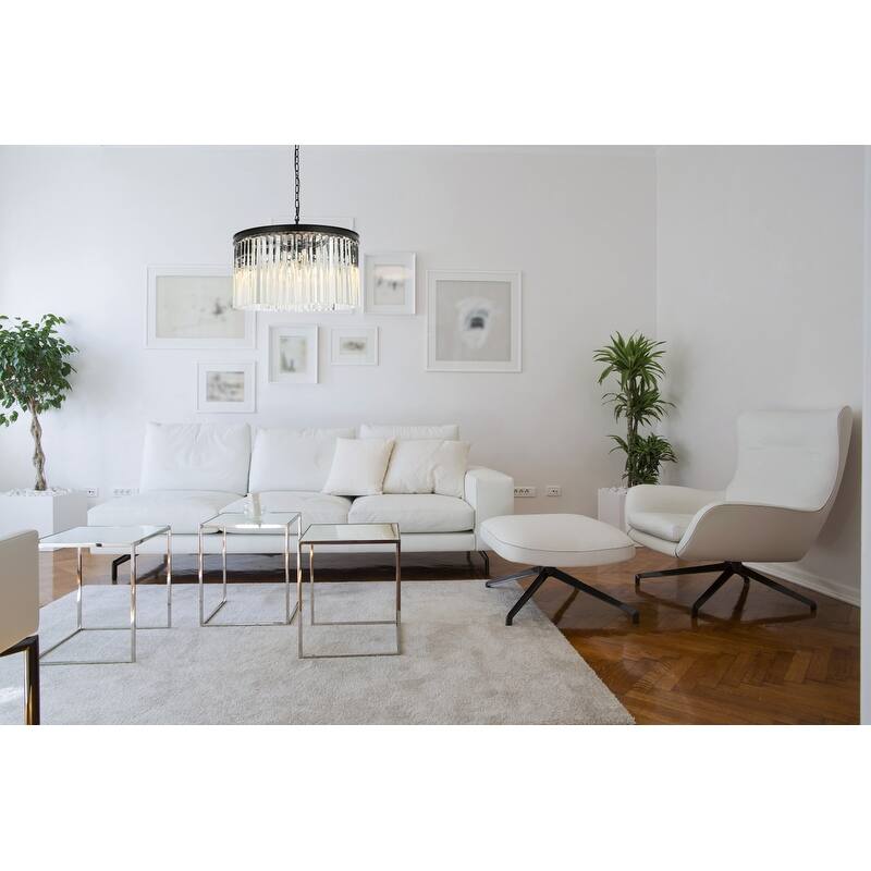 Royce Edge 8-Light Matte Black Chandelier