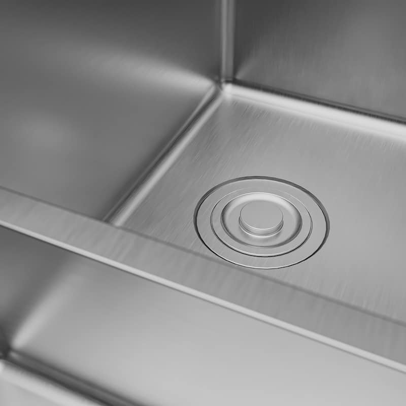 Karran Fusion Undermount 33-in x 18-1/4-in Stainless Steel Double Equal Bowl Kitchen Sink