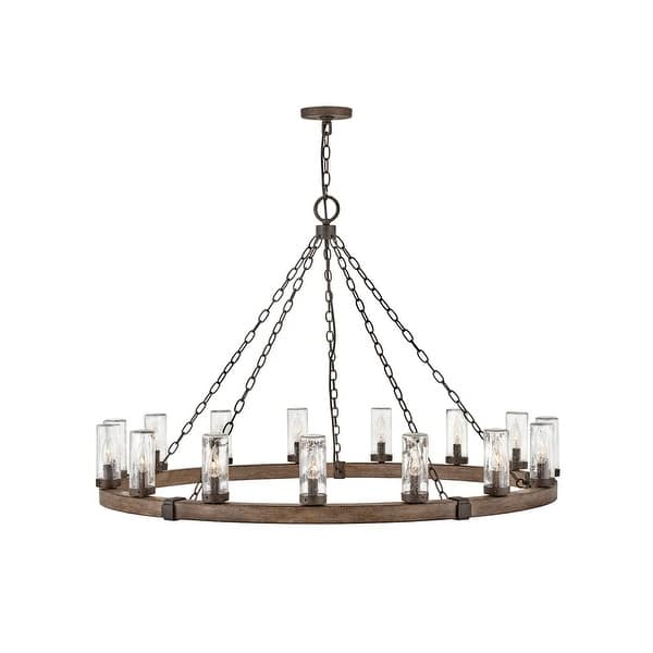 slide 2 of 3, Hinkley Lighting Sawyer 15 Light 46" Wide Open Air Outdoor Chandelier Sequoia