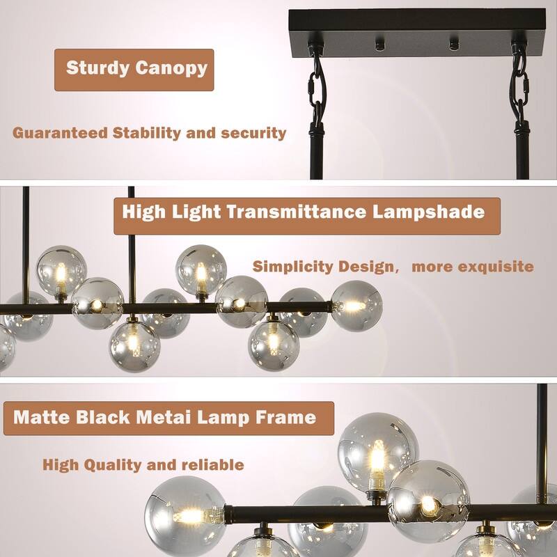 16 Light Modern Sputnik Chandelier Kitchen island Pendant Lights island