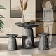 preview thumbnail 16 of 14, Studio London Faux Travertine Bistro Table Maddox Concrete Patio Table