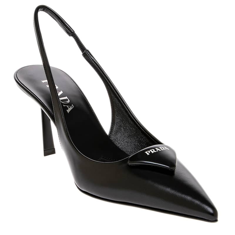 Prada Beushed leather Slingback Pumps - 40 EU