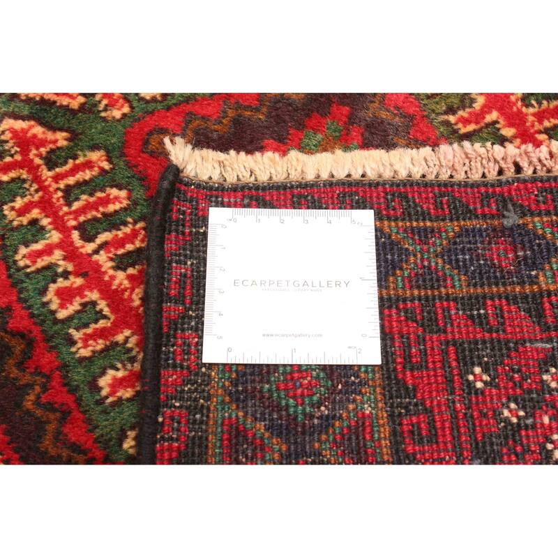 ECARPETGALLERY Hand-knotted Teimani Red Wool Rug - 2'9 x 4'5