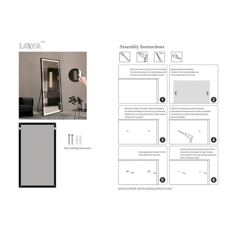 LED Mirror Full Length Mirror with Lights Wide