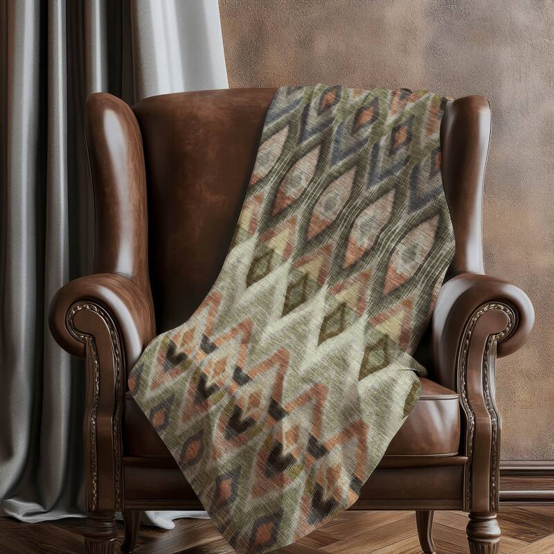 Premium Machine Washable Boho Global Sherpa Throw Blanket