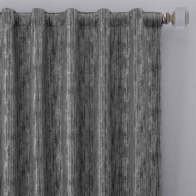 Drift Room Darkening Window Panel - 84" Rod Pocket/Back Tab - 84" Rod Pocket/Back Tab - 84 Inches - Pewter