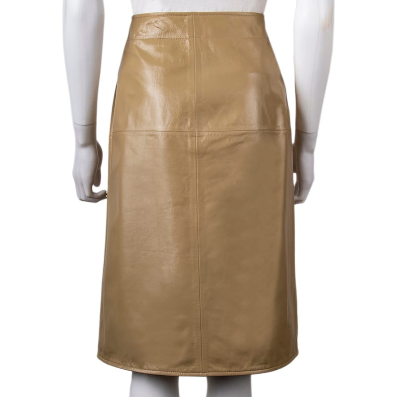 Bottega Veneta Shiny Leather Skirt