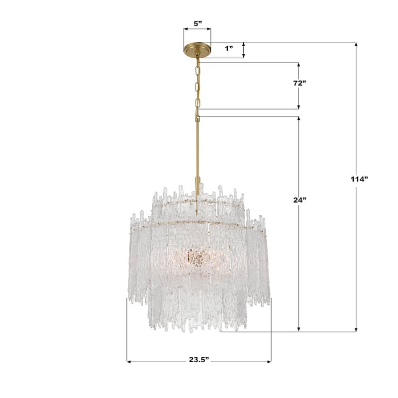 Crystorama Lighting Group ACK-928 Ackerly 8 Light 24" Wide Pendant