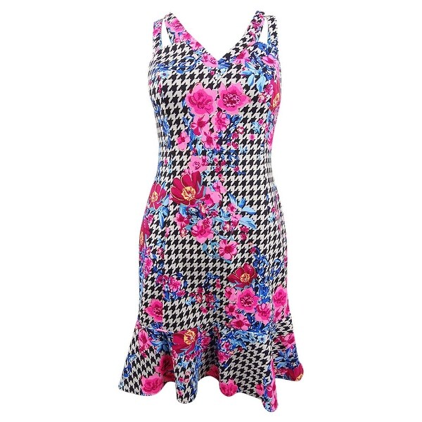 mixed floral print dress