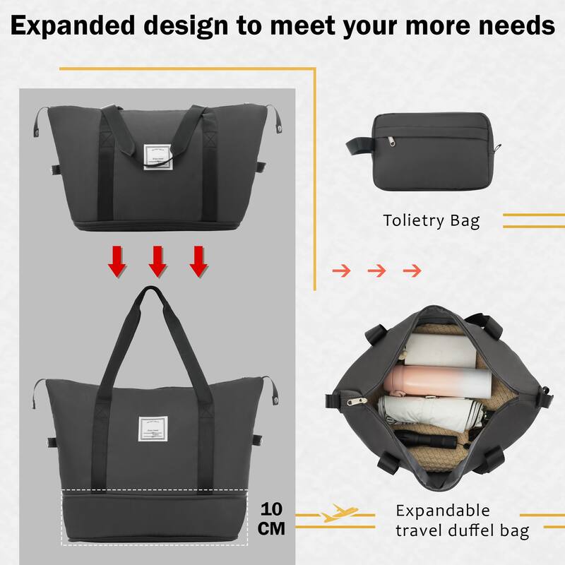 2-Piece, Modern Luggage Sets, Expandable Luggage with 360-Degree Swivel Wheels and TSA lock, for Boarding Travel, Dark Gray