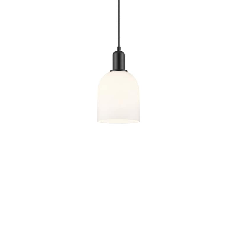 Innovations Lighting 716-1P-11-6 Bella Pendant Bella 6" Wide Mini - Matte Black / White