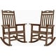 preview thumbnail 62 of 134, WINSOON All Weather HIPS Outdoor Rocking Chair, Set of 2 Oversized-Teakx2