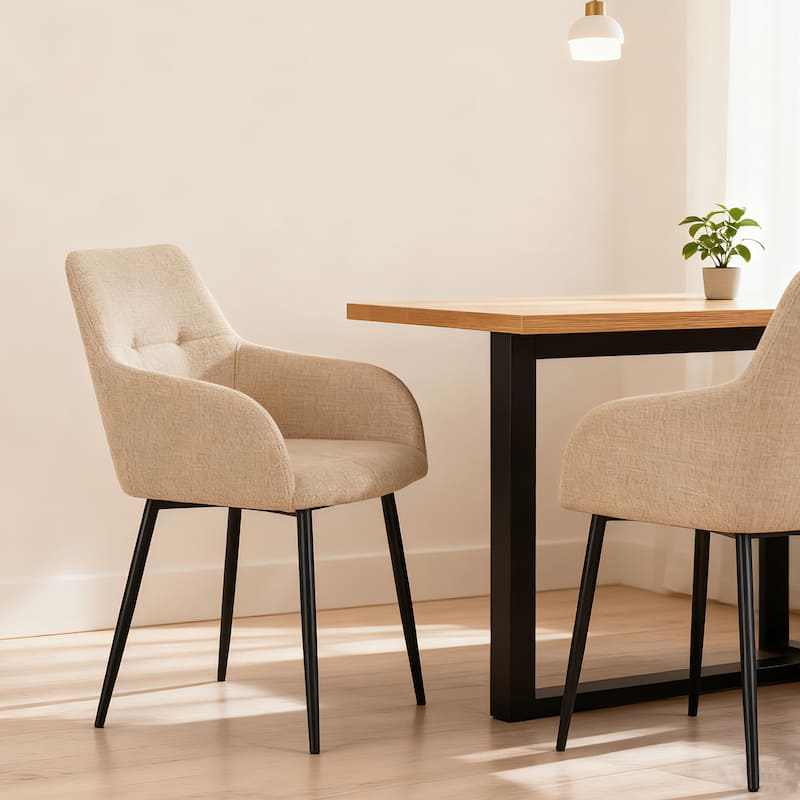 modern padded kitchen chairs with backrest and wide seat