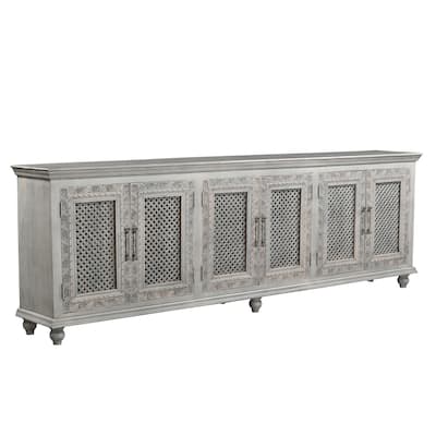 Clara 6-door Carved Solid Wood Sideboard