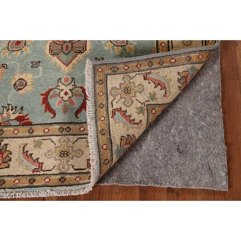 Light Blue Kazak Accent Rug Handmade Oriental Wool Carpet - 3'4"x 4'10"