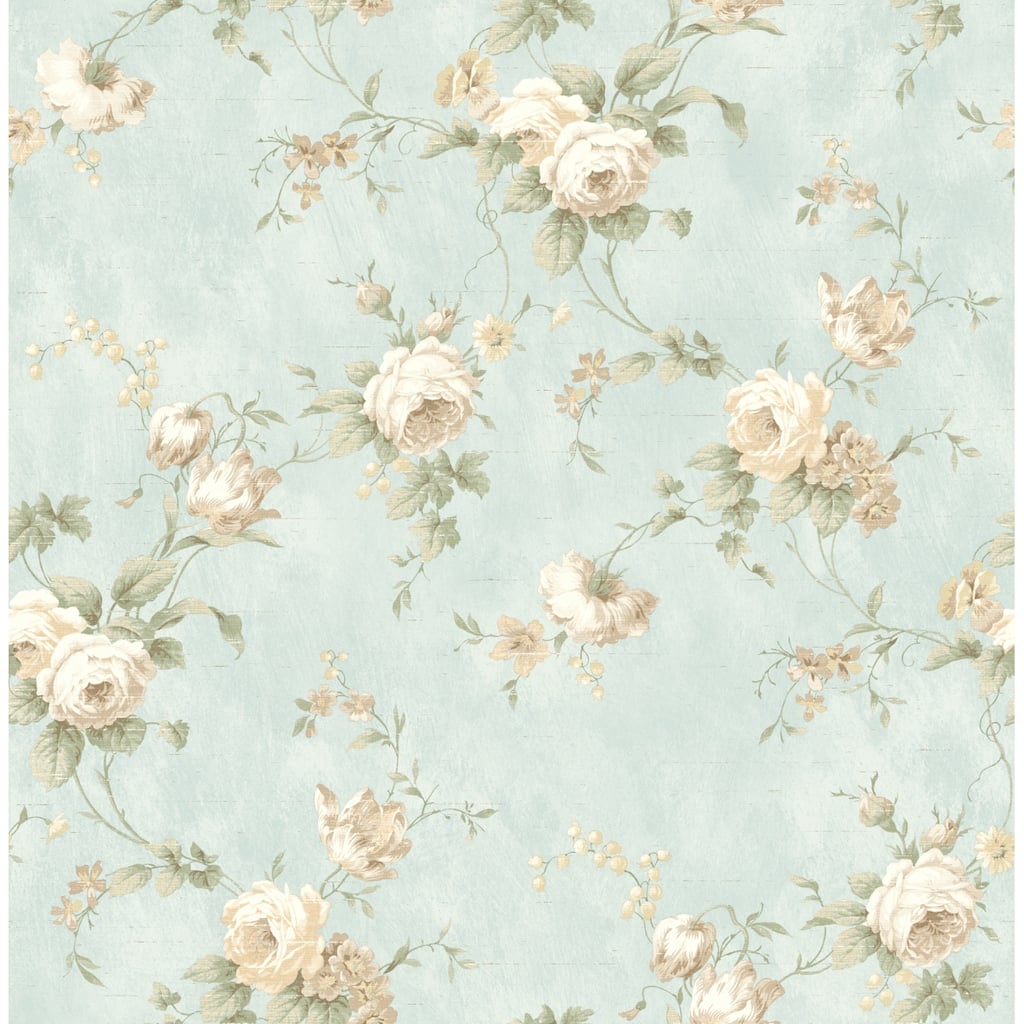 Seabrook Designs Sydnee Rose Trail Unpasted Wallpaper
